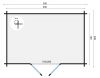 Tuindeco Minimodern Blokhut 300x200 cm 28 mm vuren bruin geïmpregneerd