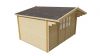 Tuindeco Murcia Blokhut 400x300 cm + luifel 70 cm 34 mm vuren bruin geïmpregneerd