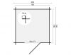 Tuindeco Narcis Blokhut 200x200 cm 28 mm vuren honing geïmpregneerd