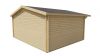 Tuindeco Newcastle Blokhut 540x440 cm + luifel 90 cm 58 mm vuren red class wood geïmpregneerd