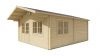 Tuindeco Niedersachsen Blokhut 500x598 cm + luifel 115 cm 70 mm vuren red class wood geïmpregneerd