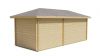 Tuindeco Niklas Blokhut 250x250 cm + luifel 325 cm 28 mm vuren honing geïmpregneerd