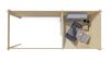 Tuindeco Niklas Blokhut 250x250 cm + luifel 325 cm 28 mm vuren honing geïmpregneerd