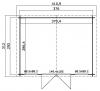 Blokhut Dallas 396x312 cm plattegrond