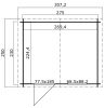 Blokhut Nina 275x230 cm plattegrond