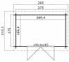 Blokhut Nadia 275x175 cm plattegrond