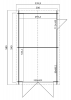 Garage Dillon 300x540 cm - Groen geïmpregneerd plattegrond