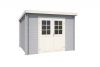 Blokhut Nadia 275x230 cm - Platinum Grey-Wit gecoat secondary