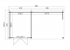 Blokhut Sunniva 570x275 cm plattegrond