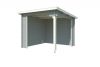 Blokhut Lara 275x275 cm - Platinum Grey-Wit gecoat secondary