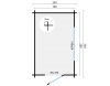 Blokhut Will 40 mm onbehandeld 200x300 cm