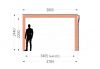 Trendhout Overkapping Palermo XXL 1100x380 cm