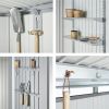 Biohort Panorama Gr. P3 metalen tuinhuis met standaard deur 237x238 cm donkergrijs metallic