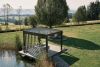 Biohort pergola donkergrijs met zilver metallic lamellen