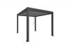 Pergola - Donkergrijs - Zilver Metallic Lamellen - 300x300 cm