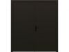 Plaatdeur dubbel 2 deuren - 93x211,5 cm + kozijn 200x218,9 cm - zwart (incl. hang en sluitwerk)