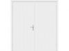 Trendhout Plaatdeur dubbel 2 deuren - 93x211,5 cm + kozijn 200x218,9 cm - wit (incl. hang en sluitwerk)