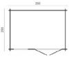 Tuindeco Daisy Blokhut 350x250 cm 40 mm vuren red class wood geïmpregneerd