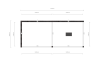 Buitenverblijf Verona model links 750 x 335 cm