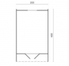 Camping Pod - Blokhut Ovaal 400 233x400 cm plattegrond