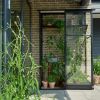 Muurkas Qube - Lean-to 24 - 128x65x204 cm - Zwart - Veiligheidsglas