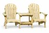 Houten relax fauteuil dubbel