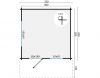 Tuindeco Riho Blokhut 320x320 cm + luifel 120 cm 40 mm vuren red class wood geïmpregneerd