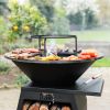 Barbecue Companero XXL 2.0 Blackline - incl. pook en houtopslag - Ø80 cm