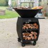 Barbecue Companero XXL 2.0 Blackline - incl. pook en houtopslag - Ø80 cm