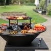 Barbecue Companero XXL 2.0 Blackline - incl. pook en houtopslag - Ø80 cm