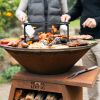Barbecue Companero XXL 2.0 Cortenstaal - incl. hoes en houtopslag - Ø80cm