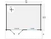 Tuindeco Rorik Blokhut 400x300 cm + luifel 90 cm 58 mm vuren honing geïmpregneerd