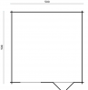 Tuindeco Salamanca Blokhut 500x500 cm 34 mm vuren groen geïmpregneerd