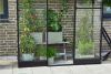 Muurkas Qube - Lean-to 26 - 189x65x204 cm - Zwart - Veiligheidsglas
