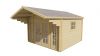 Tuindeco Sören Blokhut 380x380 cm + luifel 150 cm 44 mm vuren Red class wood geïmpregneerd