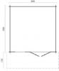 Tuindeco Estepona Blokhut 380x380 cm 34 mm vuren grijs geïmpregneerd
