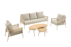 SenS-Line Sevilla loungeset 5-delig aluminium met beige kussens