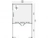 Tuindeco Sheffield Blokhut 540x540 cm + luifel 423 cm 58 mm vuren red class wood geïmpregneerd