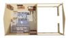 Tuindeco Sheffield Blokhut 540x540 cm + luifel 423 cm 58 mm vuren red class wood geïmpregneerd