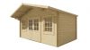 Blokhut Skyler 500x320 cm + luifel 100 cm - Honing geïmpregneerd