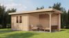 Lugarde Select Blokhut met overkapping Wageningen 300x250cm + 300cm - Onbehandeld