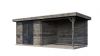 Lugarde Select Blokhut met overkapping Wageningen 300x250cm + 300cm - Keteldruk Grijs