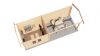 Lugarde Select Blokhut met overkapping Borne 300x250cm + 400cm - Onbehandeld