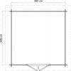 Lugarde Select Blokhut Amersfoort 300x300cm - Keteldruk Grijs