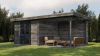Lugarde Select Blokhut met overkapping Hilversum 300x300cm + 300cm - Keteldruk Grijs