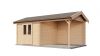 Lugarde Select Blokhut met overkapping Raalte 300x300cm + 300cm - Onbehandeld