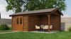 Lugarde Select Blokhut met overkapping Raalte 300x300cm + 300cm - Keteldruk Bruin
