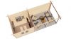 Lugarde Select Blokhut met overkapping Harderwijk 300x300cm + 400cm - Onbehandeld