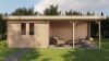 Lugarde Select Blokhut met overkapping Harderwijk 300x300cm + 400cm - Onbehandeld
