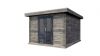 Lugarde Select Barneveld Blokhut 300x400 cm 28 mm keteldruk grijs geïmpregneerd